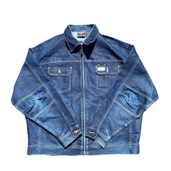 Vintage Rocawear Denim Blue Jacket Jay Z size XL Rare - Picture 1 of 8